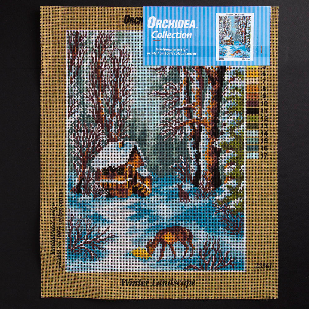 ORCHİDEA 30 x 40 cm Kış Manzarası Baskılı Goblen 2356J